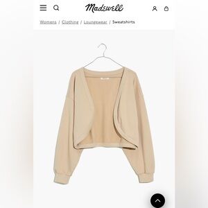 Madewell (Re)sourced Cotton Cropped Bolero Sweatshirt